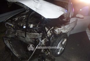 Két autó ütközött az M3-as autópályán Hajdúnánásnál