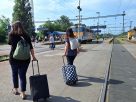 Szeged, nyár, hőségriadó, hőség, meleg, kánikula, július, Nagyállomás, MÁV, vonat, utazás, víz, vízosztás